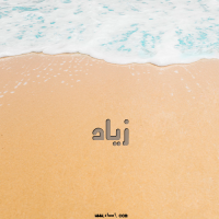 إسم زياد مكتوب على صور الرمل